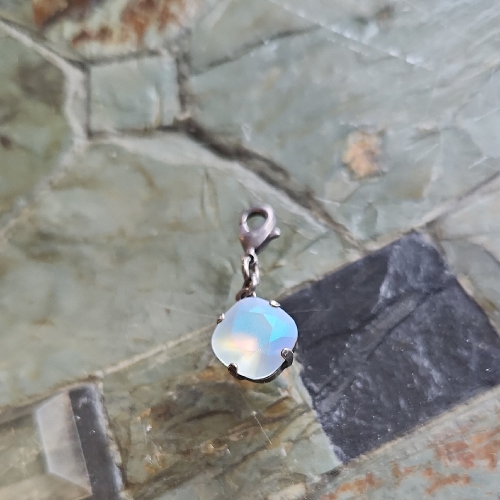 Sabika Golf Iridescent Opal Silver Charm Pendant